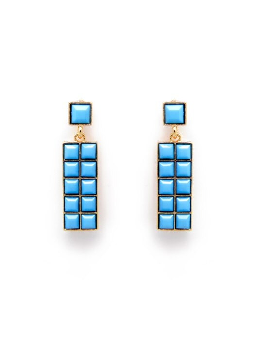 sky blue line earrings 