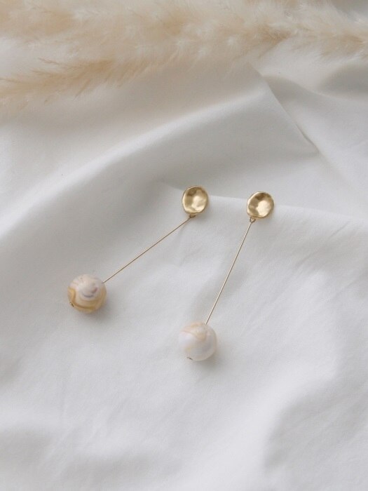 spring marble ball earrings