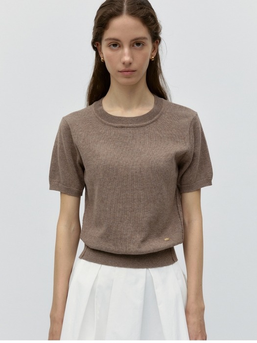 cotton cashmere knit - brown