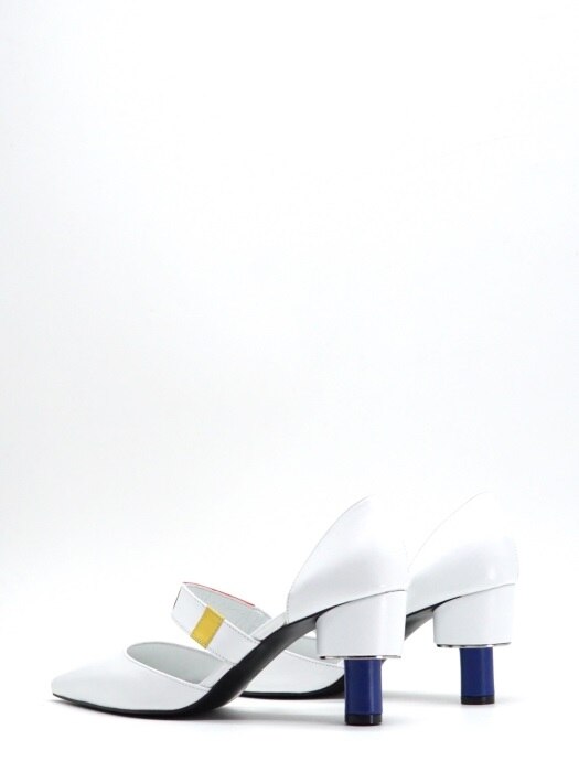 70 MIDDLE HEEL SLIP-ON IN THREE PRIMARY COLORS AND WHITE LEATHER 