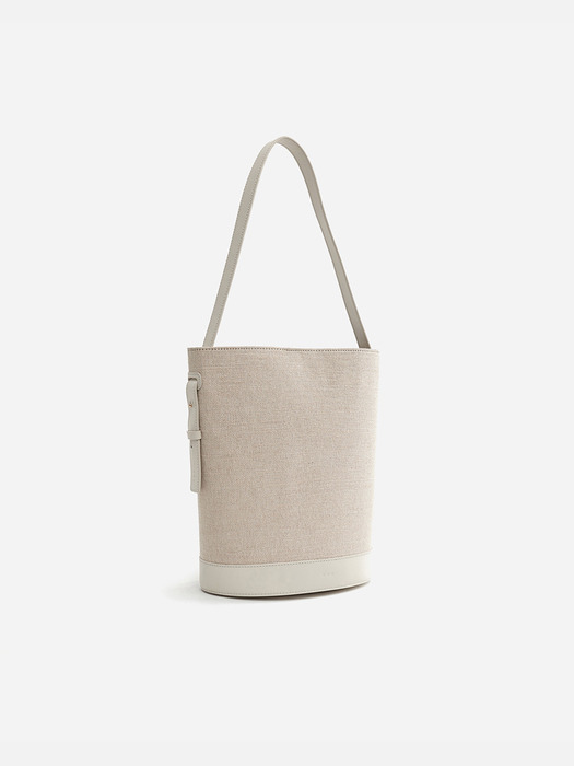 Juty fabric medium shoulder bag Ivory