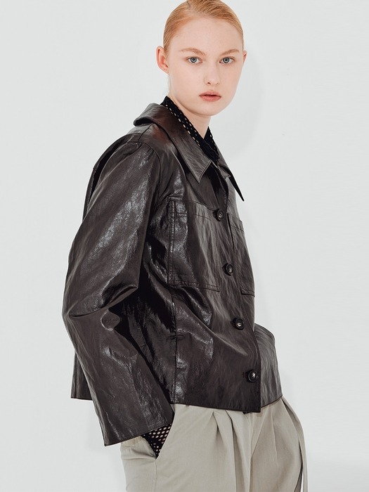 artificial leather casual jacket VWJKLI0100