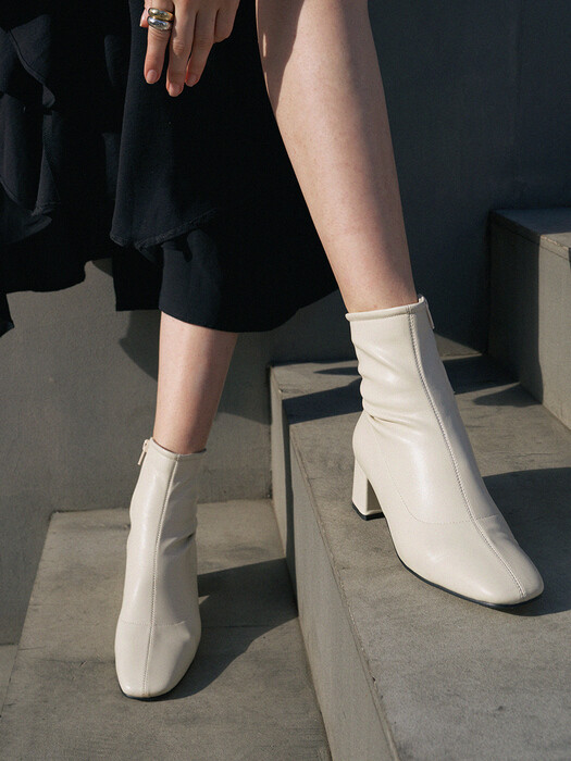 NEW ESTHER mid ankle boots - 5color 5.5cm 스판 앵클부츠 미들힐