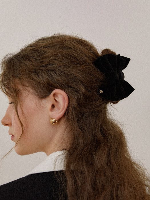 mini kitsch velvet ribbon hair clip