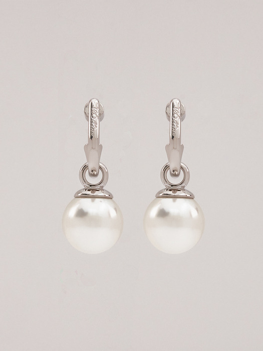 Pearl Dangle Earrings_Silver