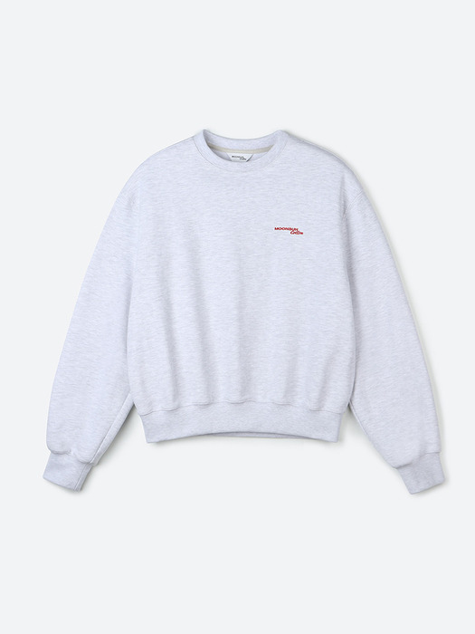 01 M.C UNISEX, Logo Sweatshirt / Grey Heather