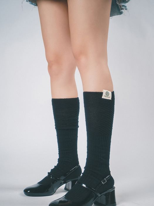 [선물포장]cottonmix  knee socks 4colors