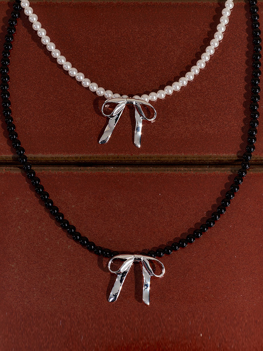 [sv925] flow ribbon necklace
