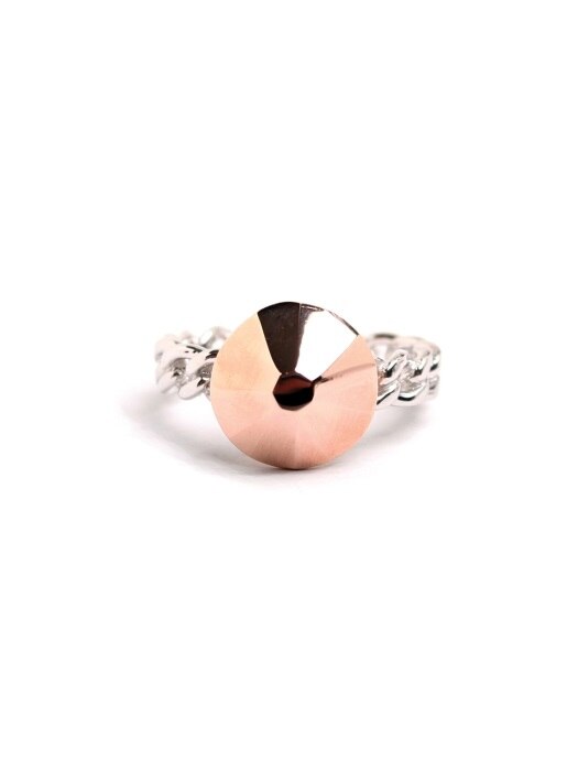 Round Faceted Metal Ring