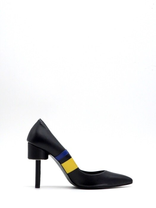 100 HIGH HEEL PUMPS IN THREE PRIMARY COLORS AND BLACK LEATHER 
