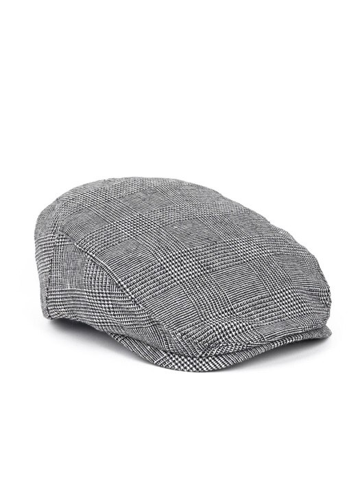 GLEN CHECK FLAT CAP (grey)