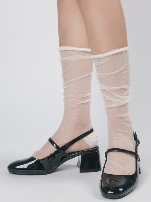 [선물포장]shiny knee socks 4colors