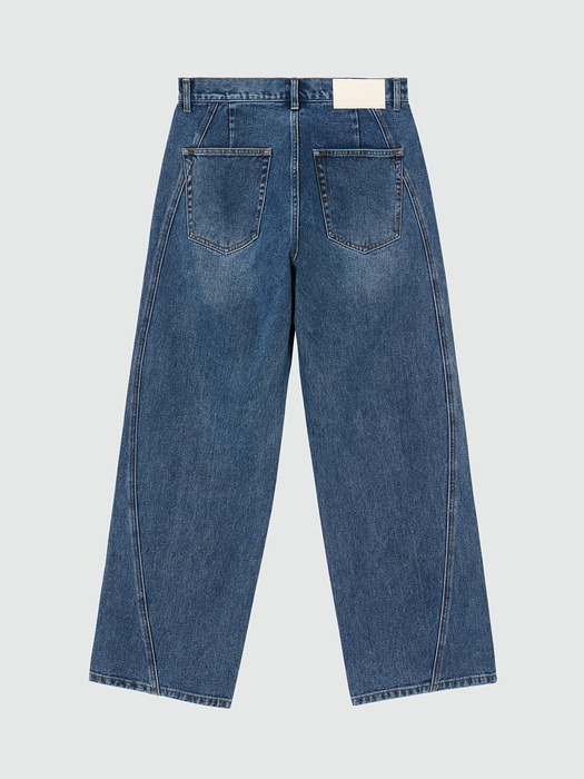 Curved Wide Jeans DCPT033Blue