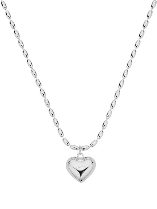 [단독][925 silver] Un.silver.170 / rov heart necklace
