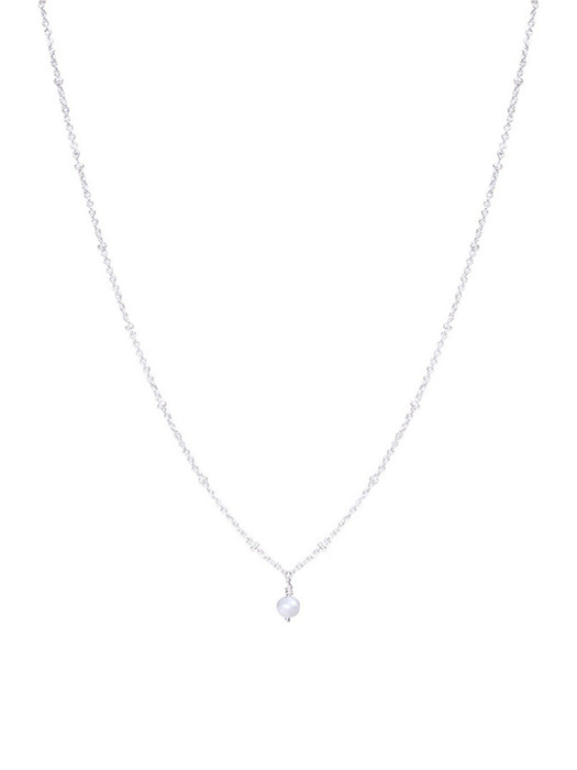 [925 silver] Un.silver.180 / snow pearl necklace