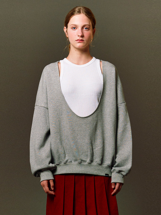 U layered sweatshirt (3colors)