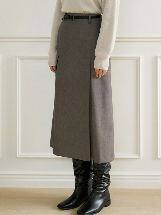 comos 1038 belt point long-skirt (bokashi gray)