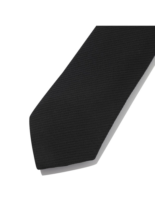 [imported fabric] black basic tie_CAAIX24001BKX