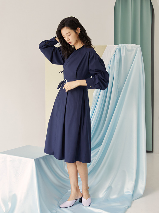 Ring pointed chullik onepiece_Navy