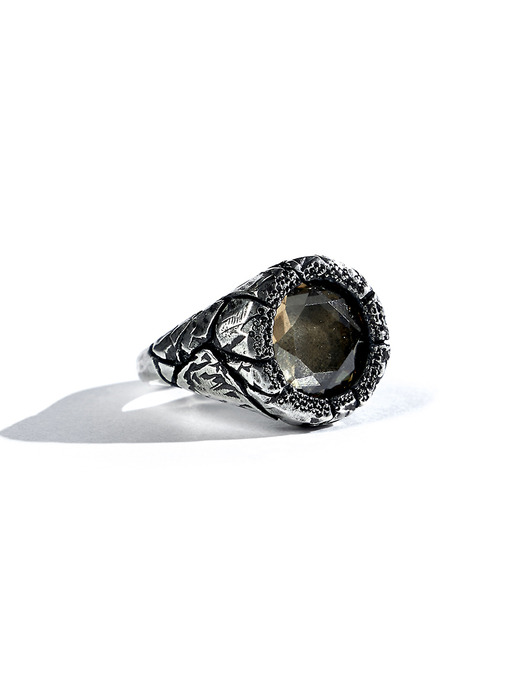 SEWN SWEN SILVER FRACTURE GEM RING