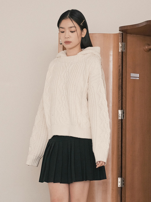 Melody Hood Knit (3color)