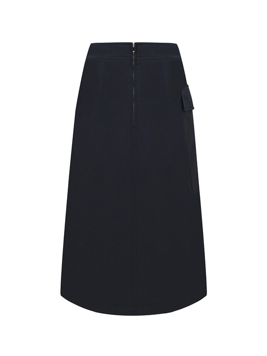 Pocket Slit Skirt[LMBCSPSK403]-Navy