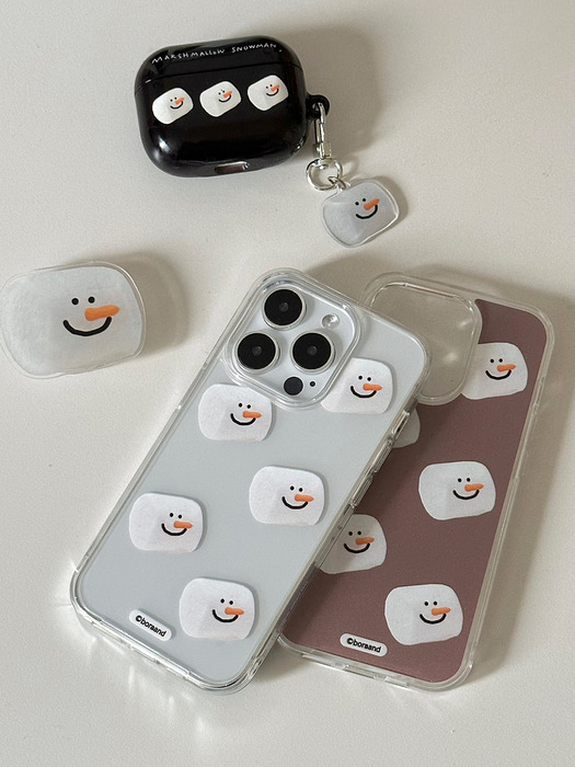 Marshmallow snowman case  (Jelly/Jell hard/card/magsafe)