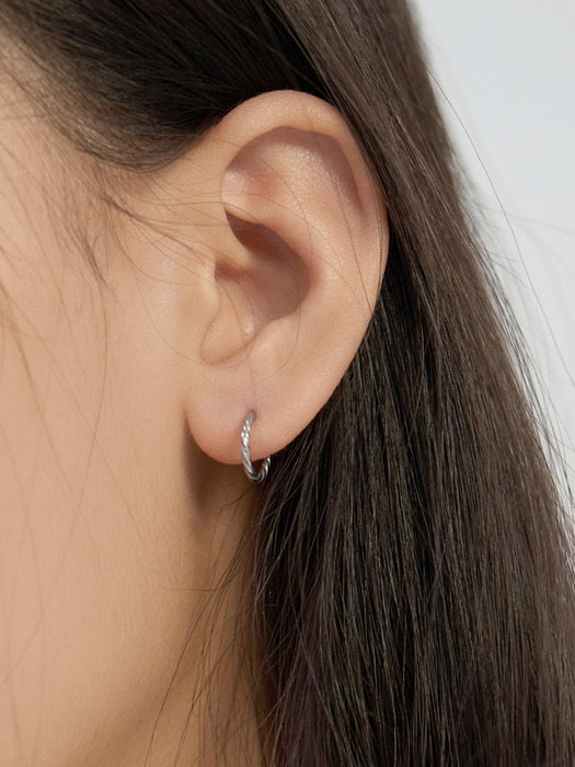 mini twist ring earrings (2colors)