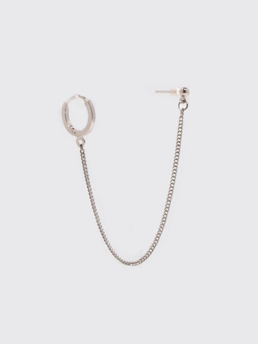 One-touch layered single earring