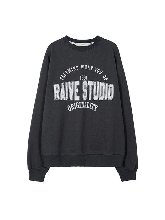 RAIVE Lettering Sweatshirt in D/Grey VW3SE888-13