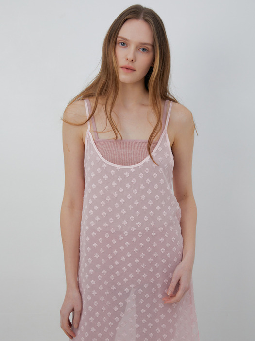 amara layerd slip dress (pink)