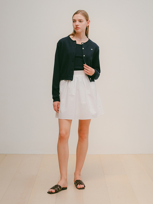 Mini Flared Skirt White