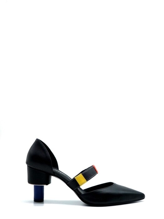 70 MIDDLE HEEL SLIP-ON IN THREE PRIMARY COLORS AND BLACK LEATHER 