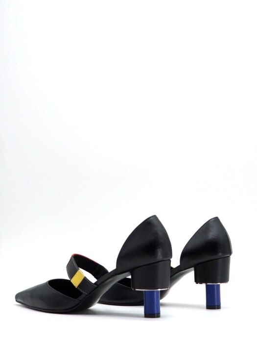 70 MIDDLE HEEL SLIP-ON IN THREE PRIMARY COLORS AND BLACK LEATHER 