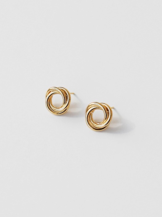 Infiniti circle earrings 中 (2colors)