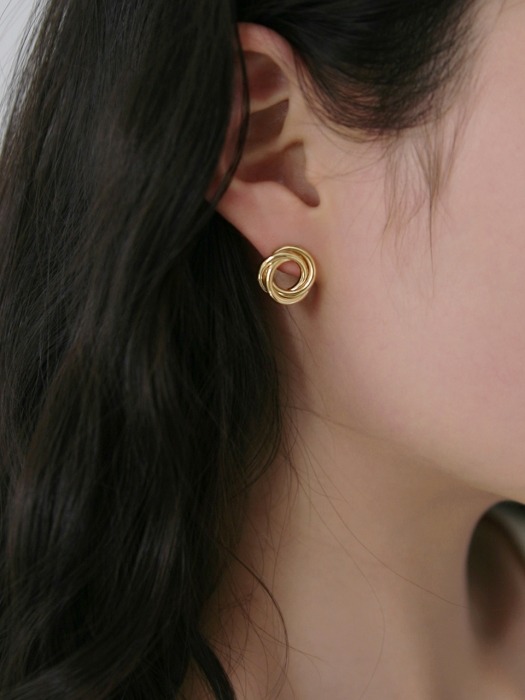 Infiniti circle earrings 中 (2colors)