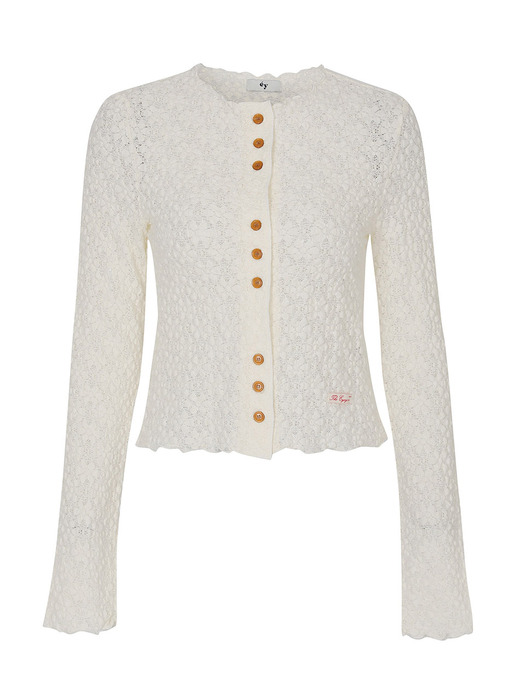 ROSE LACE BUTTON TOP_IVORY (EEOR3BLR03W)