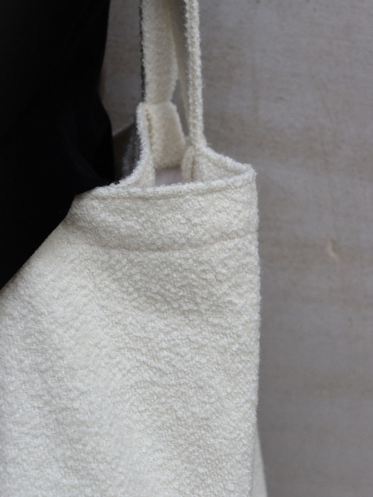 Boucle wool shoulder bag