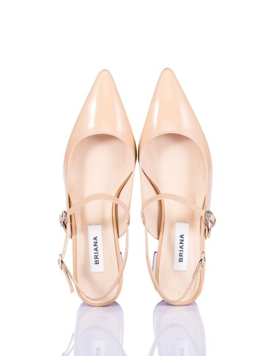 Stiletto Maryjane Slingback_Beige Patent