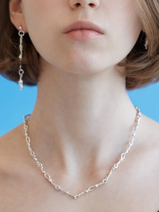 twist chain necklace silver