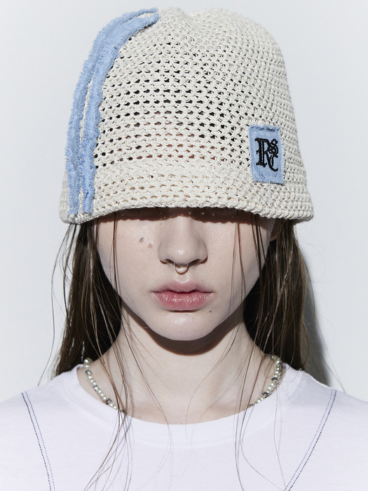 DENIM PATCHED BEANIE - IV