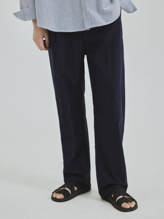 Easy Linen Semi-Wide Banding Pants(7color)