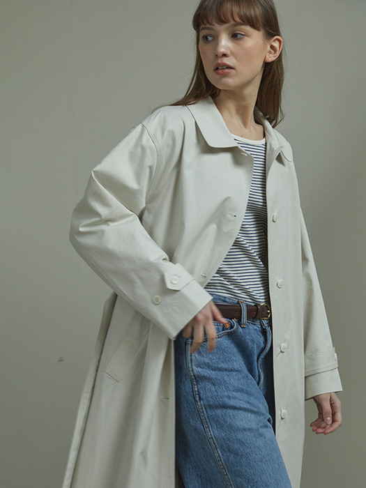 Single Long Trench Ivory