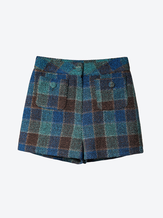 Check Tweed Shorts[Blue(WOMAN)]_UWS-FP05