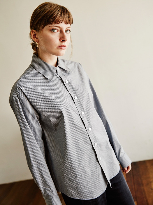 BLUE GRAY STRIPE SHIRTS