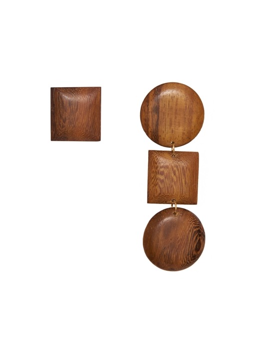 Wooden Bell Earring(brown)