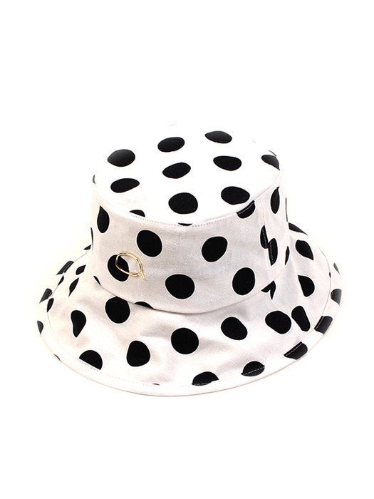 Dot White Over Bucket Hat 오버버킷햇