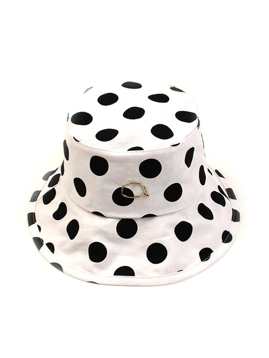 Dot White Over Bucket Hat 오버버킷햇