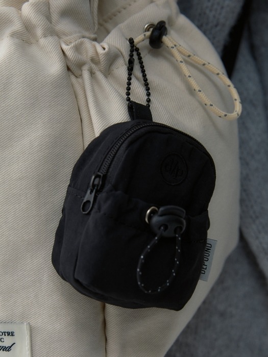 micro mini backpack charm - black
