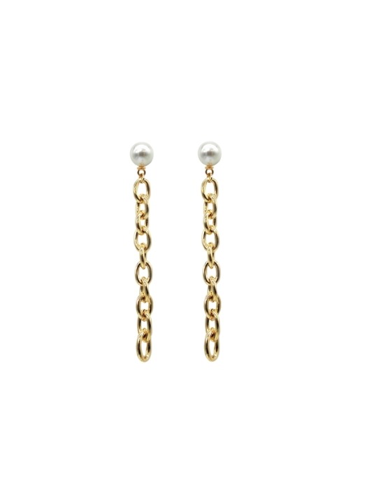 Pearl & Chain Earrings